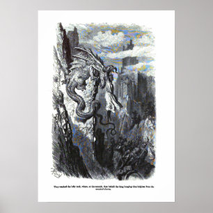 Poster du mythe du dragon Gustave Dore