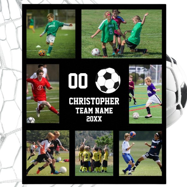 Poster du nom de l'équipe de football photo collag (Soccer photo collage team name poster)