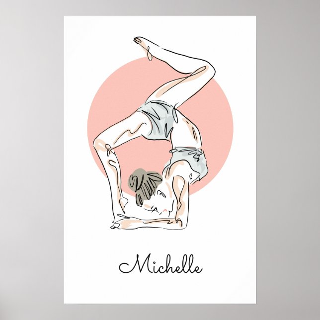 Poster du nom personnalisé Yoga Woman (Devant)