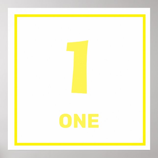 Poster du numéro un jaune (Devant)