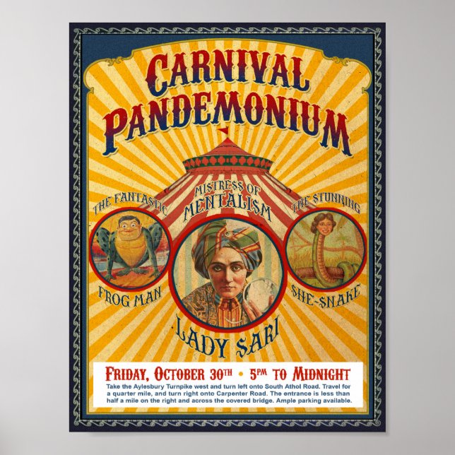 Poster du pandemonium du Carnaval (Devant)