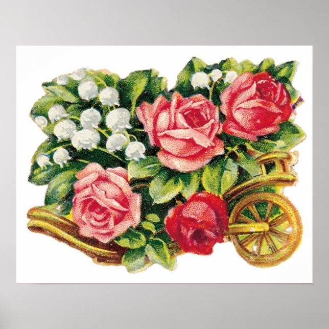 Poster du panier Rose vintage (Devant)