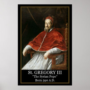 Poster du Pape Grégoire III "Le Pape Syrien"
