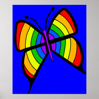 Poster du papillon arc-en-ciel