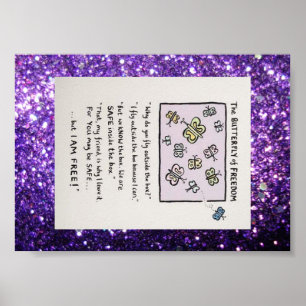 Poster du papillon de la liberté