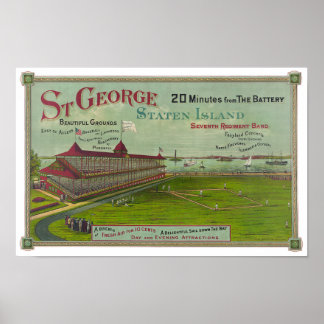 Poster du parc de baseball vintage