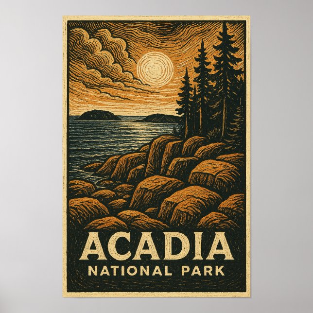 Poster du parc national Acadia (Devant)