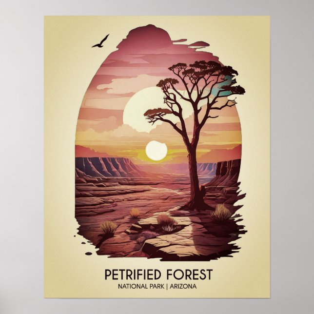 Poster du parc national de la forêt pétrifiée (Devant)