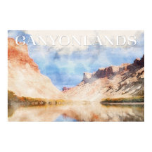 Poster du parc national des Canyonlands, Utah Impr