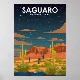 Poster du parc national du Vintage Travel de Sagua