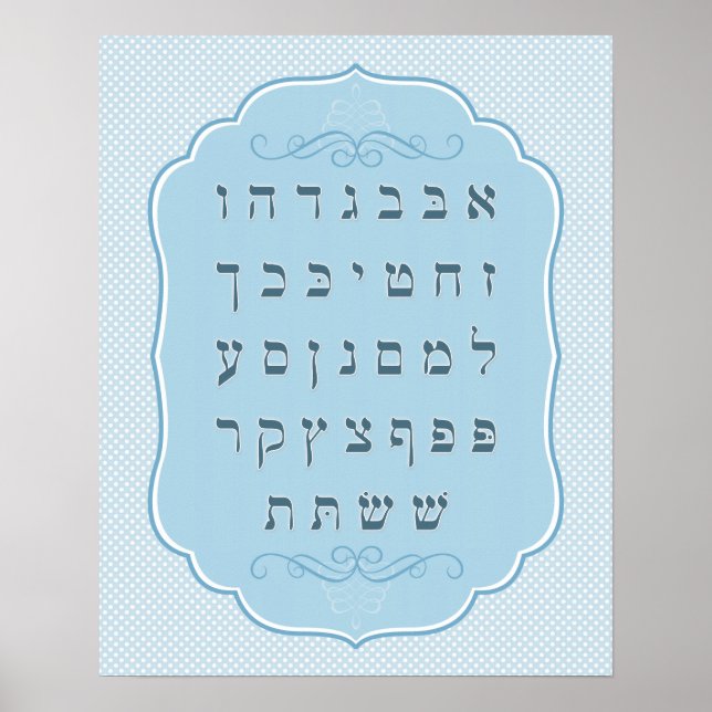 Poster du pari Alef bleu clair (Devant)