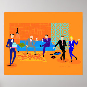 Poster du parti gay rétro