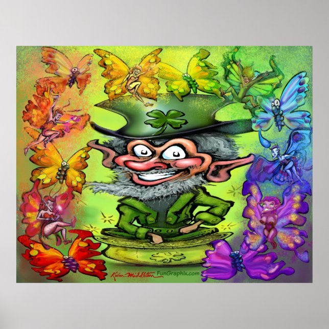 Poster du parti Leprechaun Rainbow Pixies (Devant)