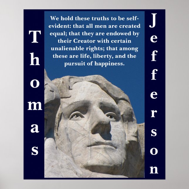 Poster du patriotique Thomas Jefferson (Devant)