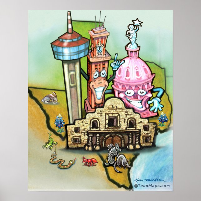 Poster du pays de Texas Hill (Devant)