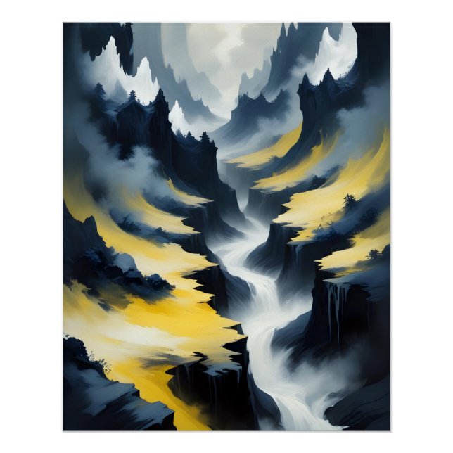 Poster du paysage Abstrait Arrière - plan Fond d'é (Devant)