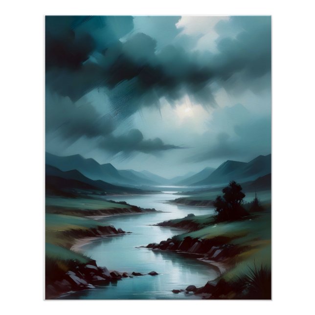 Poster du paysage Abstrait Arrière - plan Fond d'é (Devant)
