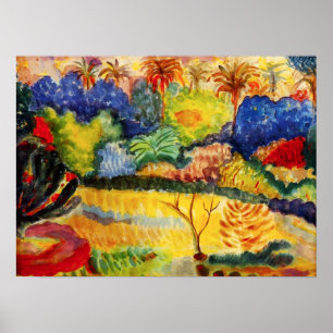 Poster du paysage de Gauguin Tahitian