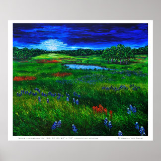 Poster du paysage du Texas