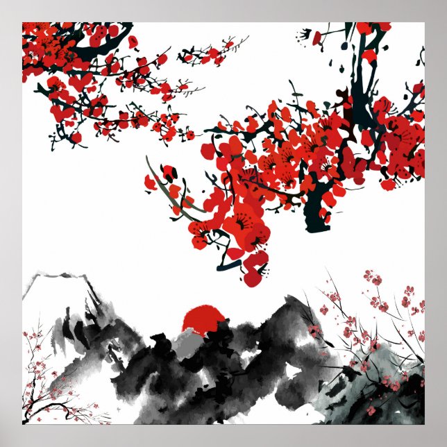 Poster du paysage japonais (Devant)