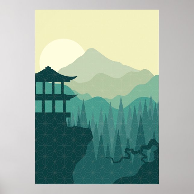 Poster du paysage japonais (Devant)
