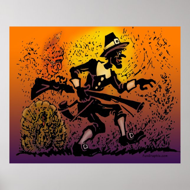 Poster du pèlerin de Thanksgiving (Devant)