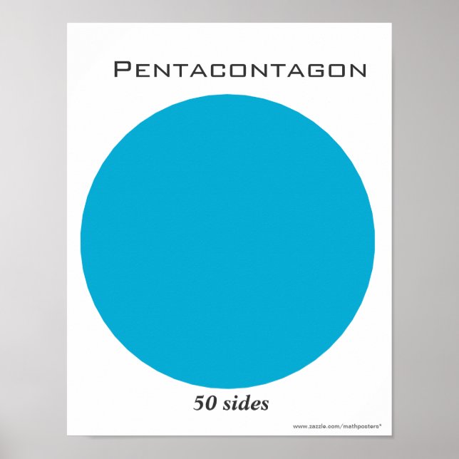 Poster du Pentacontagon en Polygone (Devant)