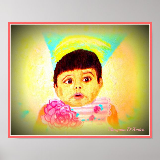 Poster du petit ange de maman pour bébé ou enfant (Devant)