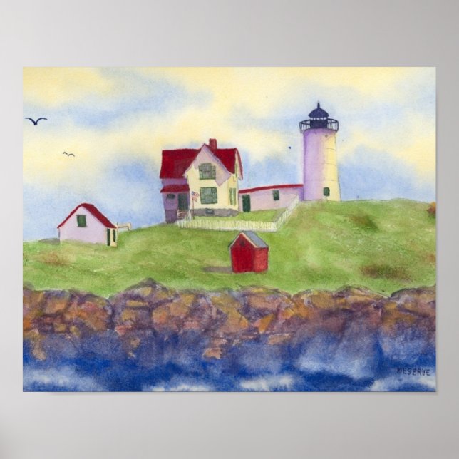 Poster du phare de Nubble (Devant)