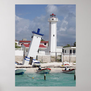 Poster du phare de Puerto Morelos