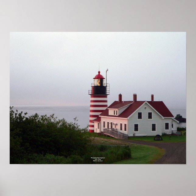 Poster du phare de West Quoddy Head (Devant)