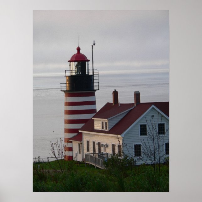 Poster du phare de West Quoddy Head (Devant)