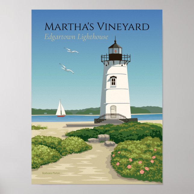Poster du phare d'Edgartown (Devant)