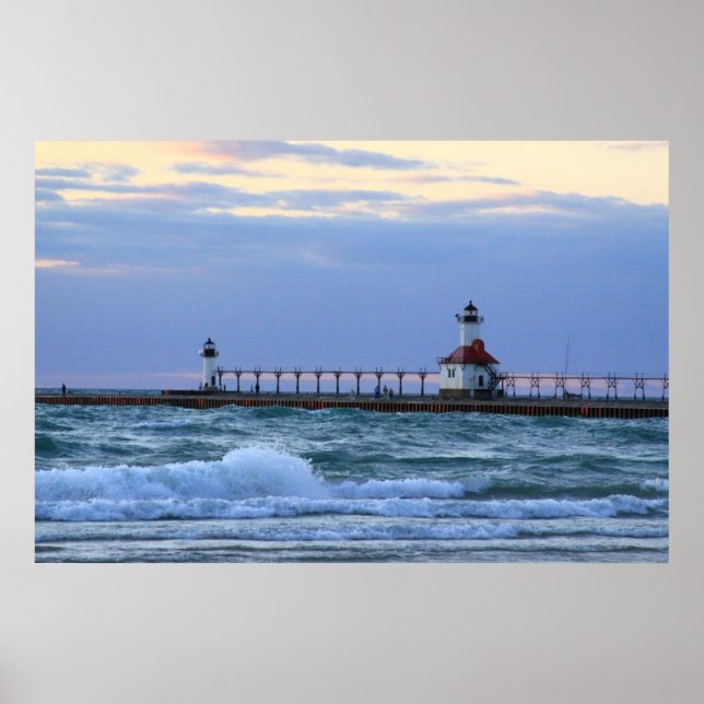Poster du phare du lac Michigan St. Joe (Devant)