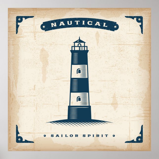 Poster du phare vintage 1 (Devant)