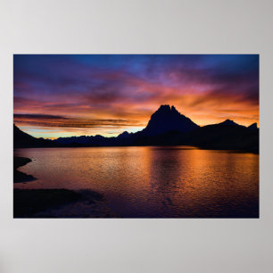 Poster du Pic du Midi d'Ossau lever du jour