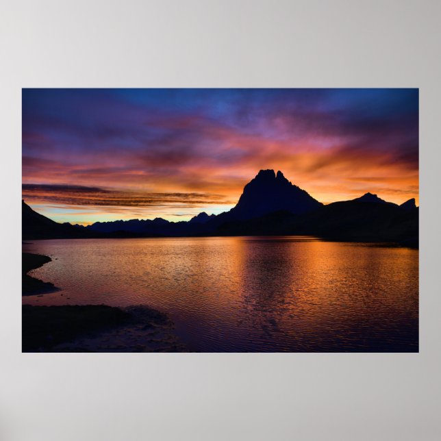 Poster du Pic du Midi d'Ossau lever du jour (Devant)