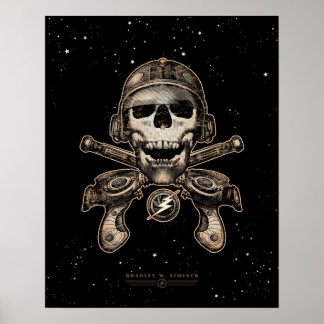 Poster du pirate spatial (raygun) (16x20 po)