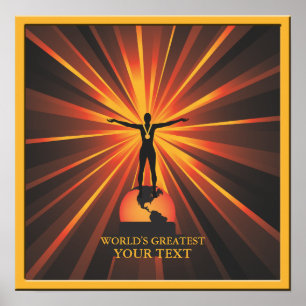 Poster du plus grand trophée du monde personnalisé