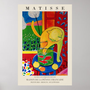 Poster du poisson d'or Matisse avec chat