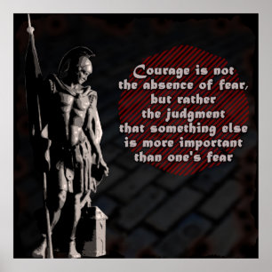 Poster du pompier St. Florian Courage