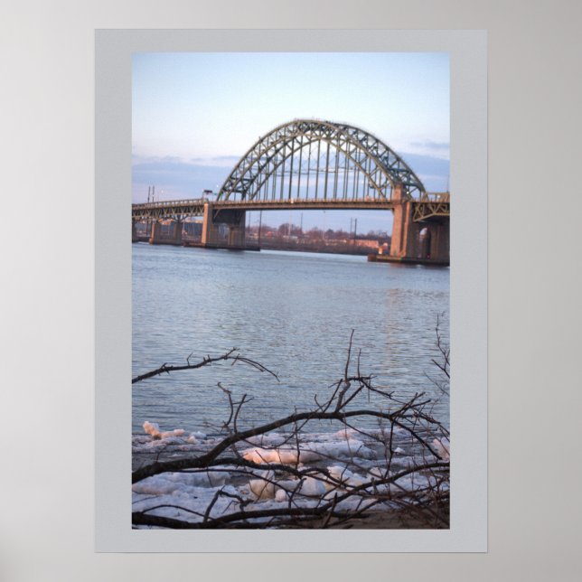 Poster du pont Tacony-Palmyra en hiver (Devant)