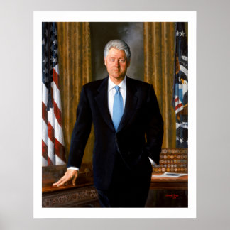 Poster du portrait officiel de Bill Clinton