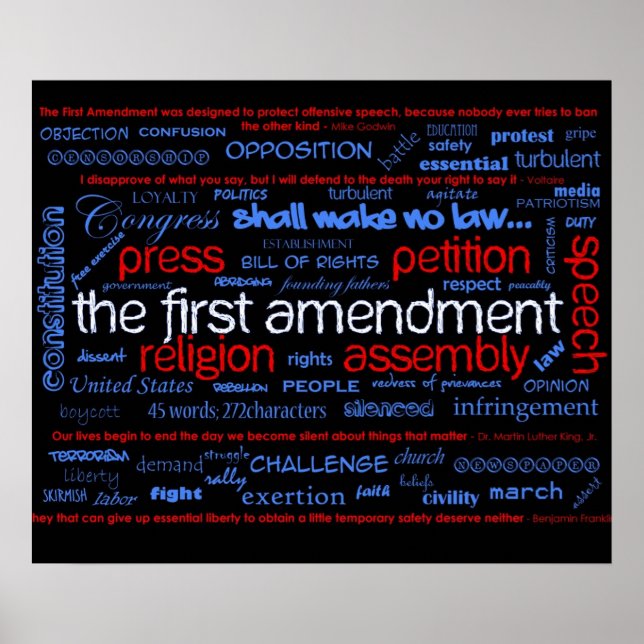 Poster du premier amendement 'Wordle' (Devant)
