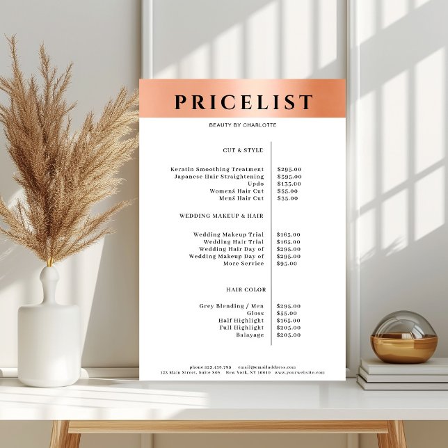 Poster du Prix du Salon Moderne Simpel Orange (Créateur téléchargé)