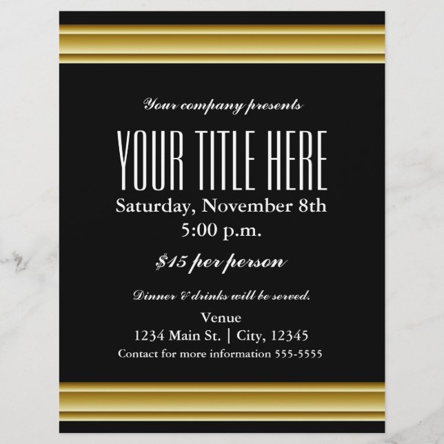 Poster du prospectus de l'événement Gold Elegance (Devant)