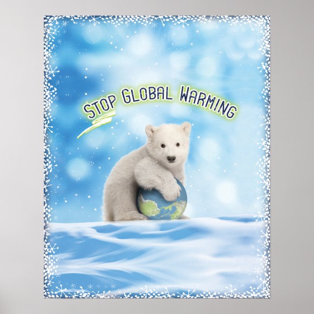 Poster du Réchauffement climatique de l'ours polai (Devant)