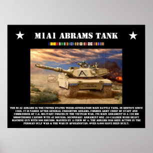 Poster du réservoir M1A1 Abrams