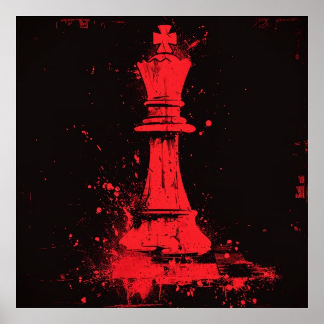 Poster du roi d'échecs surreal Broken par Ralph St (Devant)