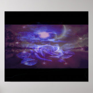 Poster du Rose bleu dans le ciel